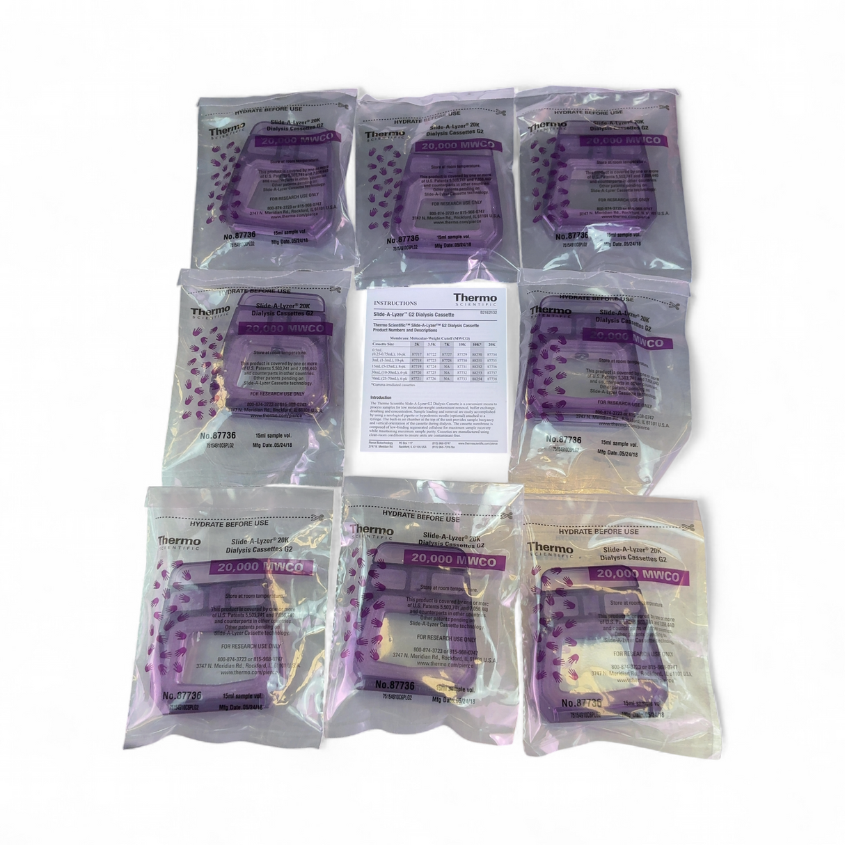 Thermo Scientific Slide-A-Lyzer G2 20k-MWCO Dialysis Cassettes, 15 & 30mL, 87736, 87737 | Mr. Scientific - Image 9