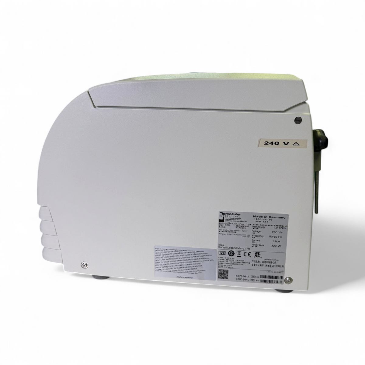 Thermo Scientific Sorvall Legend Micro 17R Refrigerated Centrifuge 230 Volts - Image 12