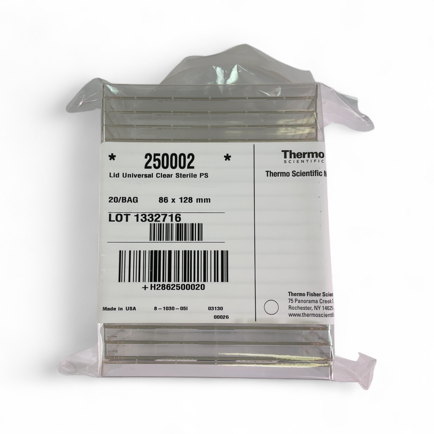 Thermo Scientific Universal Clear Sterile PS Plate Lids - 86x128mm 250002 (BO!) | Safe & Secure Shipping - Image 3