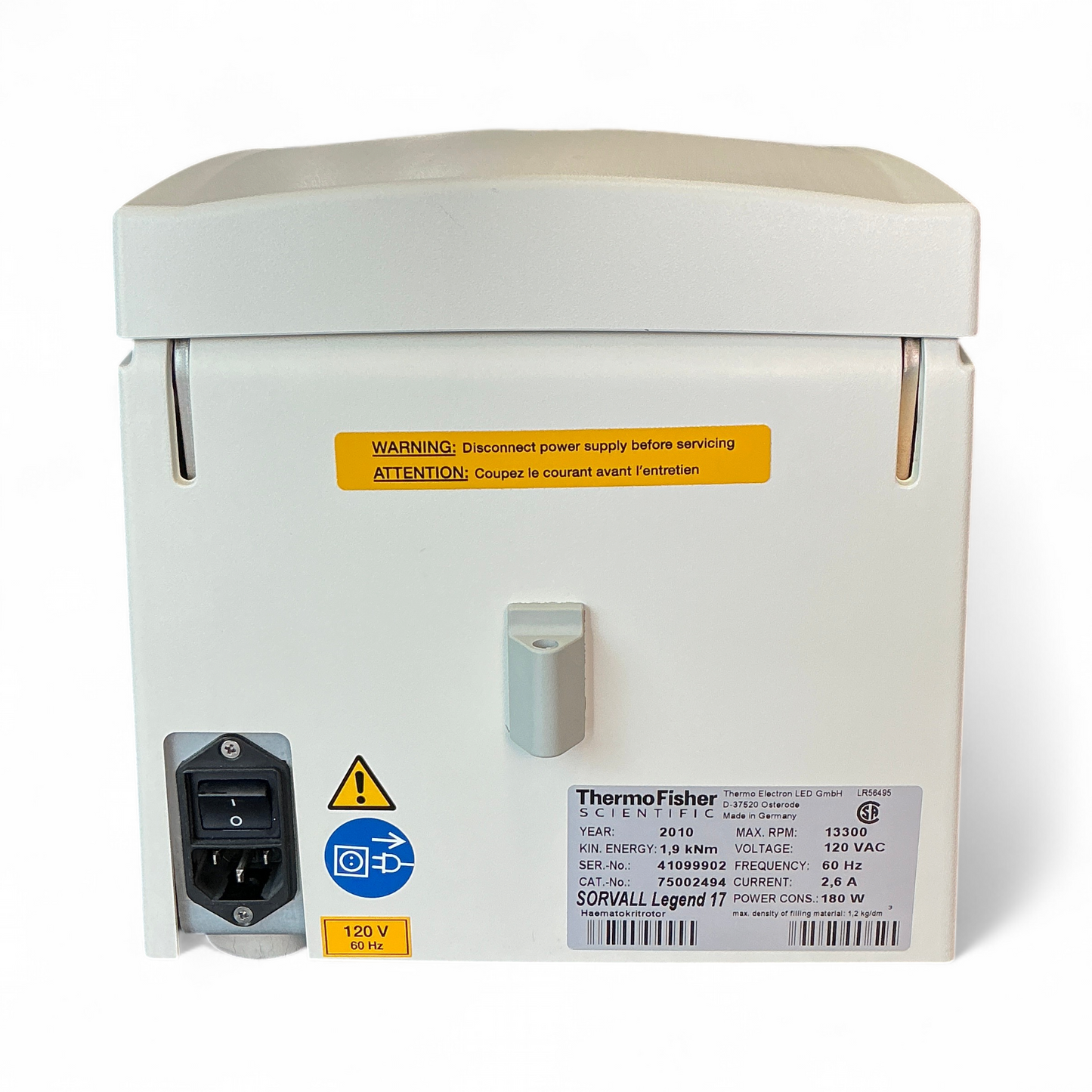 ThermoFisher Scientific Sorvall Legend 17 Microcentrifuge w Haematokritrotor 75002494-3473 (BO!) | Mr. Scientific - Image 15
