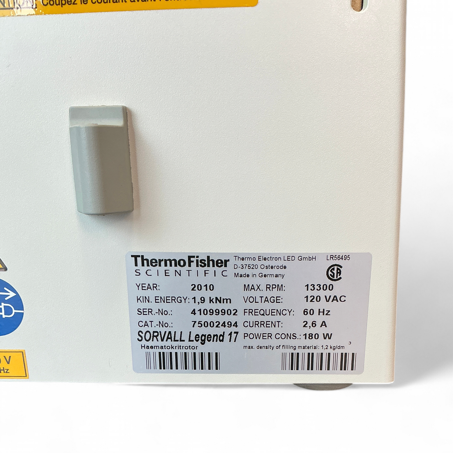 ThermoFisher Scientific Sorvall Legend 17 Microcentrifuge w Haematokritrotor 75002494-3473 (BO!) | Mr. Scientific - Image 16