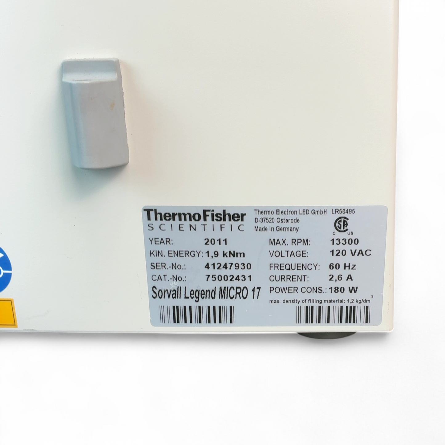 ThermoFisher Scientific Sorvall Legend Micro 17 Centrifuge w Rotor 75002431-3424 | Ships Fast from Mr. Scientific - Image 10