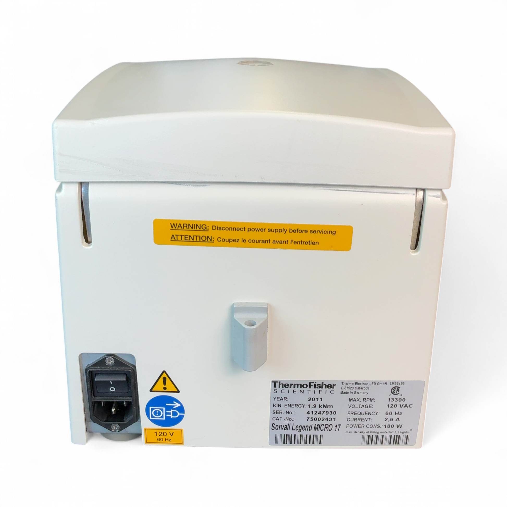 ThermoFisher Scientific Sorvall Legend Micro 17 Centrifuge w Rotor 75002431-3424 | Ships Fast from Mr. Scientific - Image 9