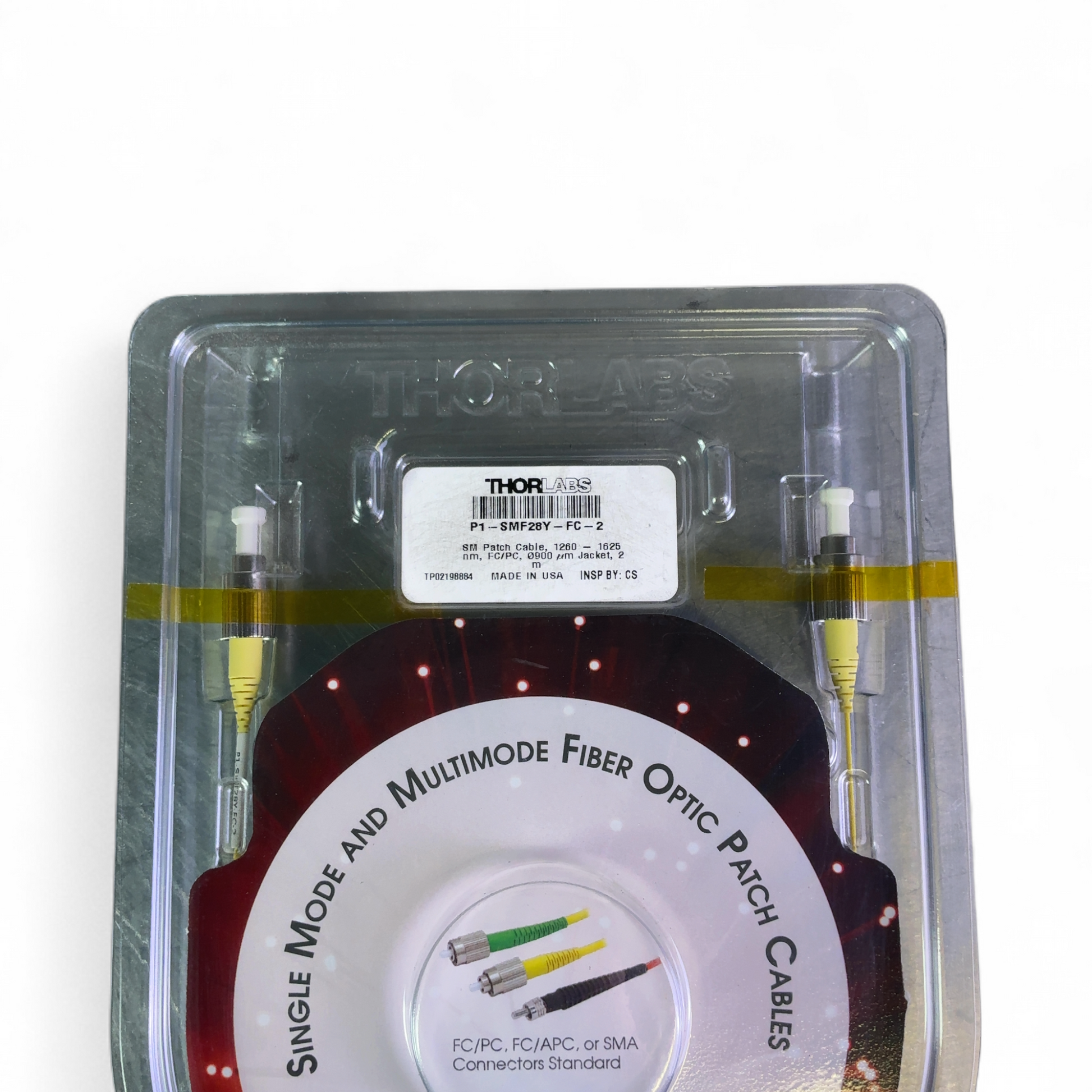 THORLABS P1-SMF28Y-FC-2 SM Optical Patch Cable 1260 - 1625 nm | Safe & Secure Shipping - Image 5