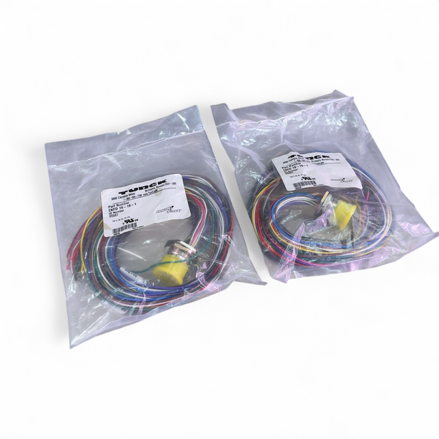 Turck 2x Connector Cable Assemblies CFKD 19-19-1 U0887 (Best Offer!) | Ships Fast from Mr. Scientific - Image 1