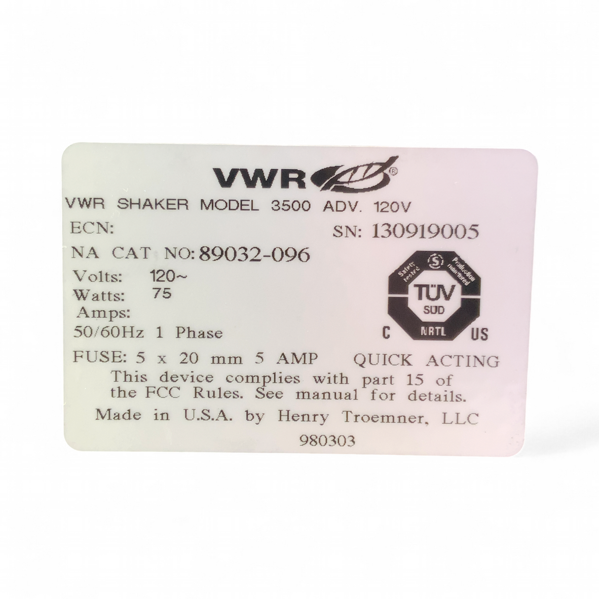 VWR 3500 ADV. 120V 89032-096 Advanced Digital Shaker (Best Offer!) | Safe & Secure Shipping - Image 9