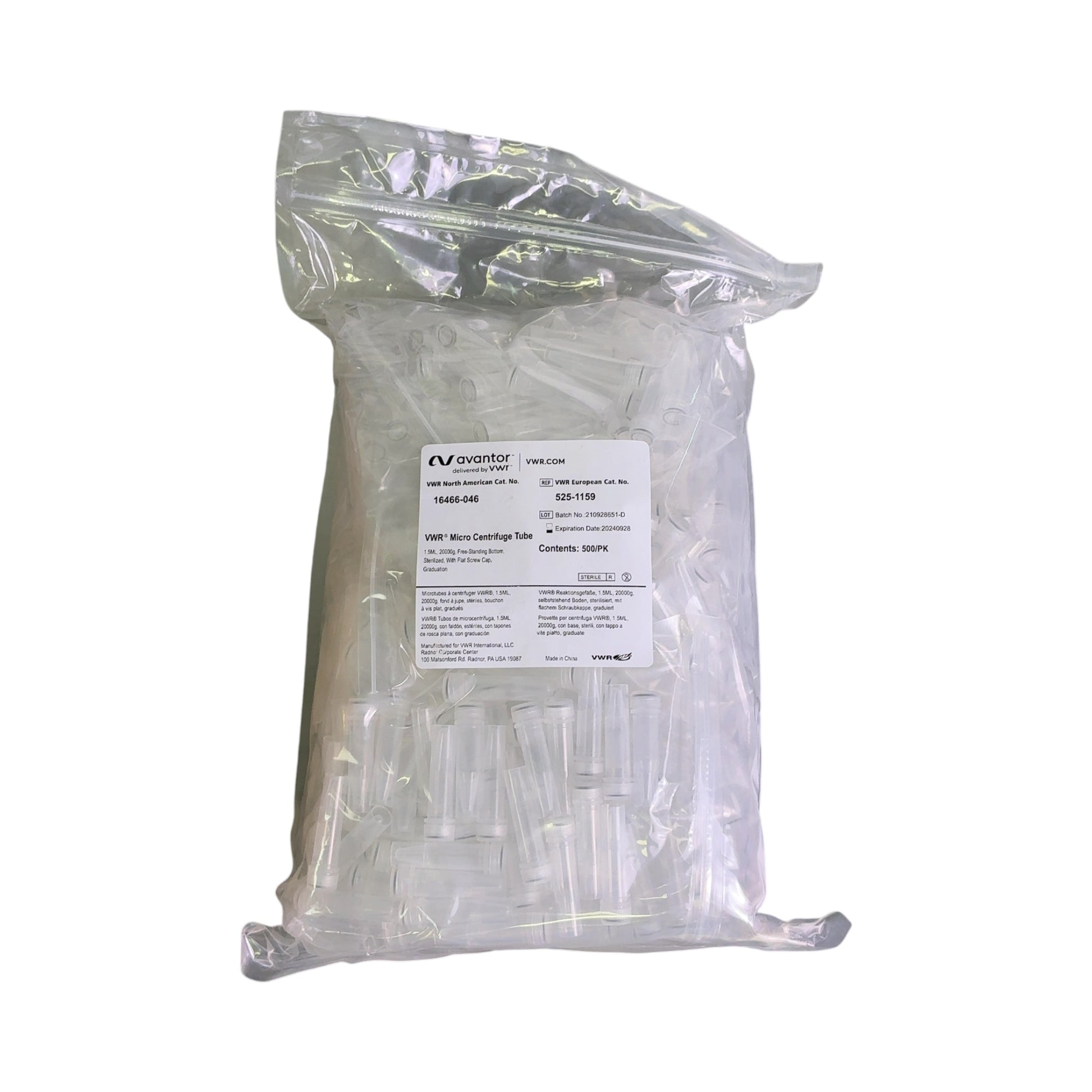 VWR Avantor 16466-046 1.5mL Micro Centrifuge Tube (Best Offer!) | Ships Fast from Mr. Scientific - Image 7