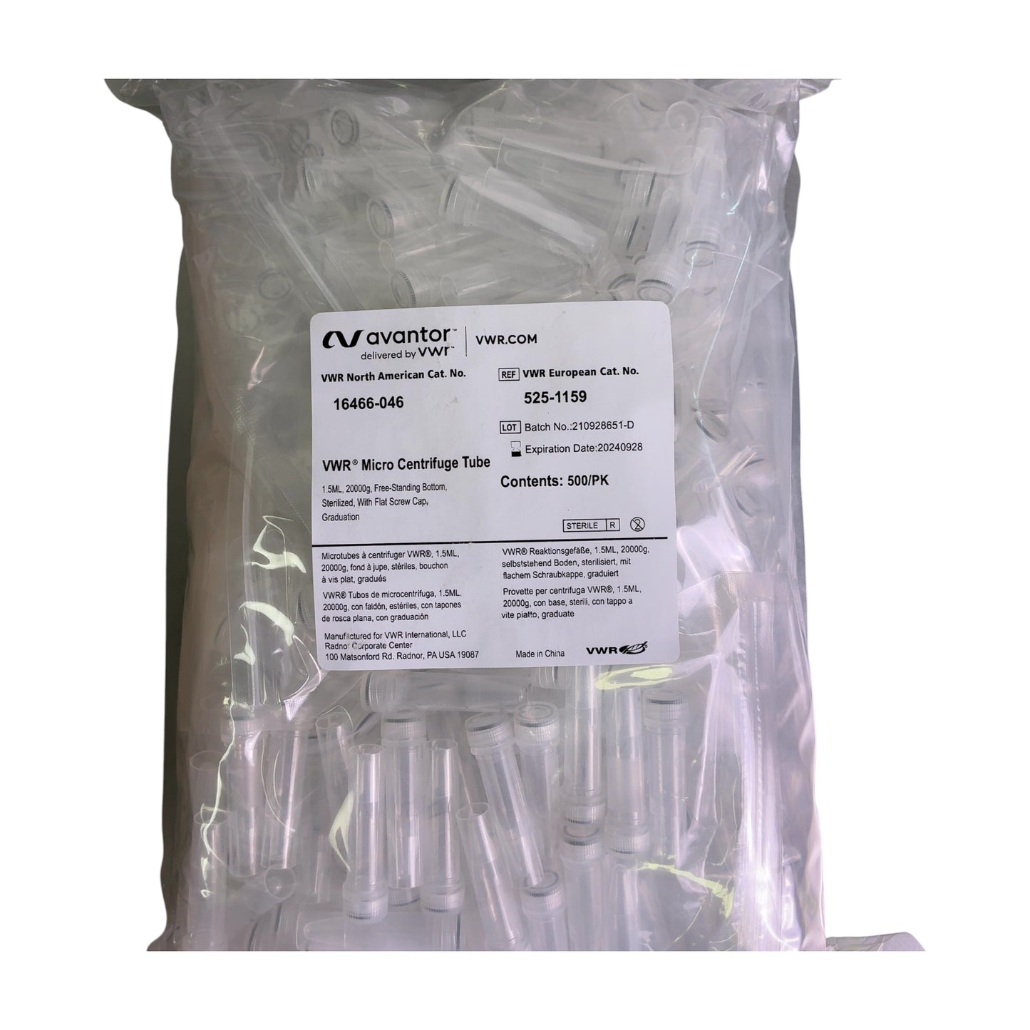 VWR Avantor 16466-046 1.5mL Micro Centrifuge Tube (Best Offer!) | Ships Fast from Mr. Scientific - Image 8