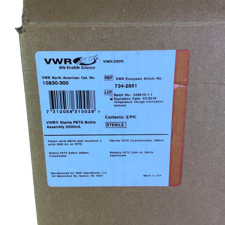 VWR Avantor Sterile PETG Bottle Assemblies - 2x Units 10830-300 | Safe & Secure Shipping - Image 7