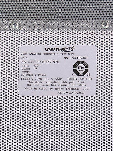 VWR Laboratory Benchtop Analog Rocker 120V 10127-876 (Best Offer!) | Order Direct and Save - Image 11