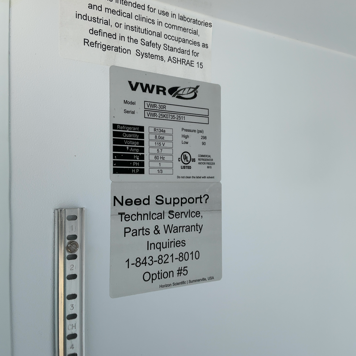 VWR Laboratory Grade 30 Cu Ft Refrigerator VWR-30R - See Description - Image 9