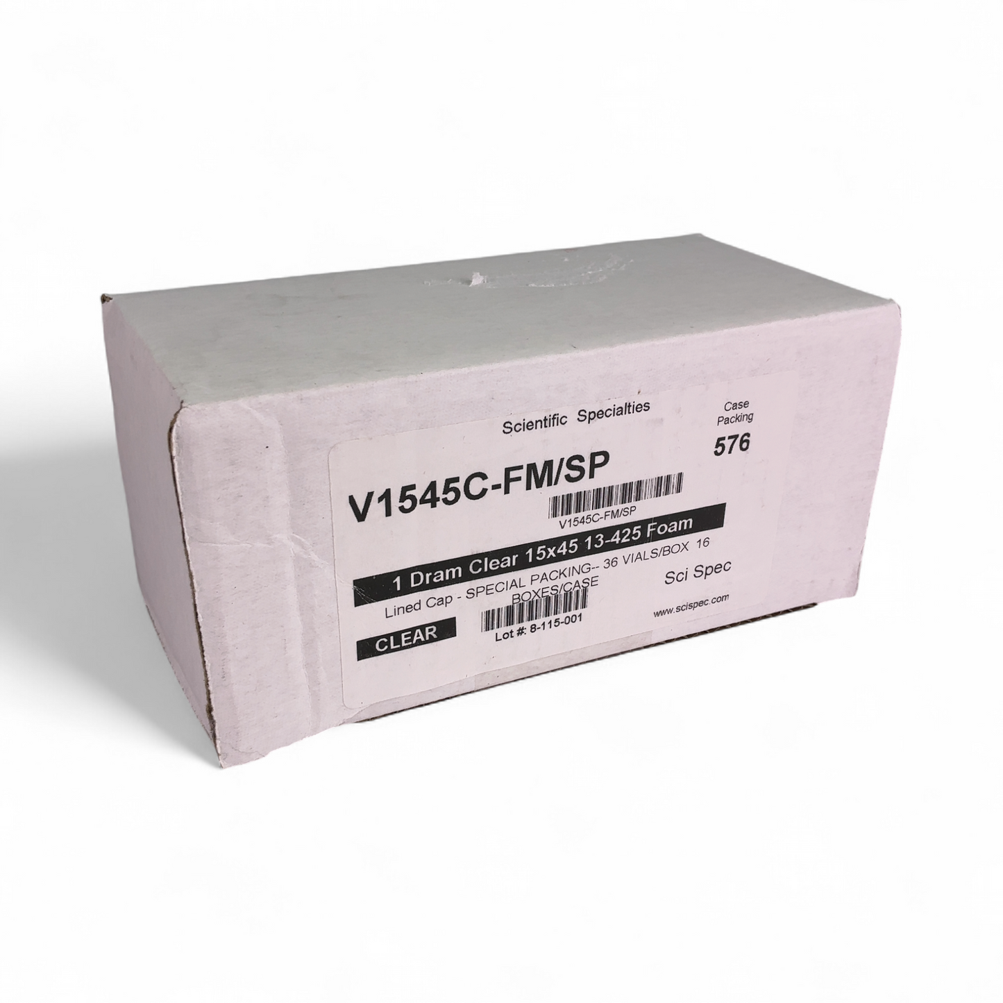 VWR Scientific Specialties 1 Dram Clear 15x45 Vials w Caps - 36/Pk V1545C-FM/SP | Safe & Secure Shipping - Image 4