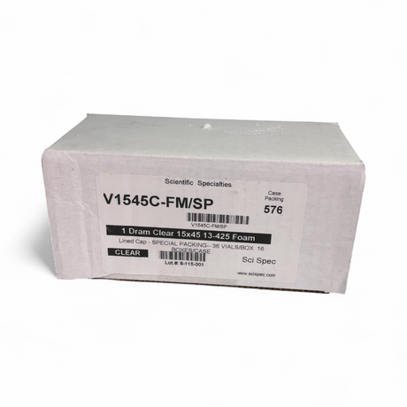 VWR Scientific Specialties 1 Dram Clear 15x45 Vials w Caps - 36/Pk V1545C-FM/SP | Safe & Secure Shipping - Image 5