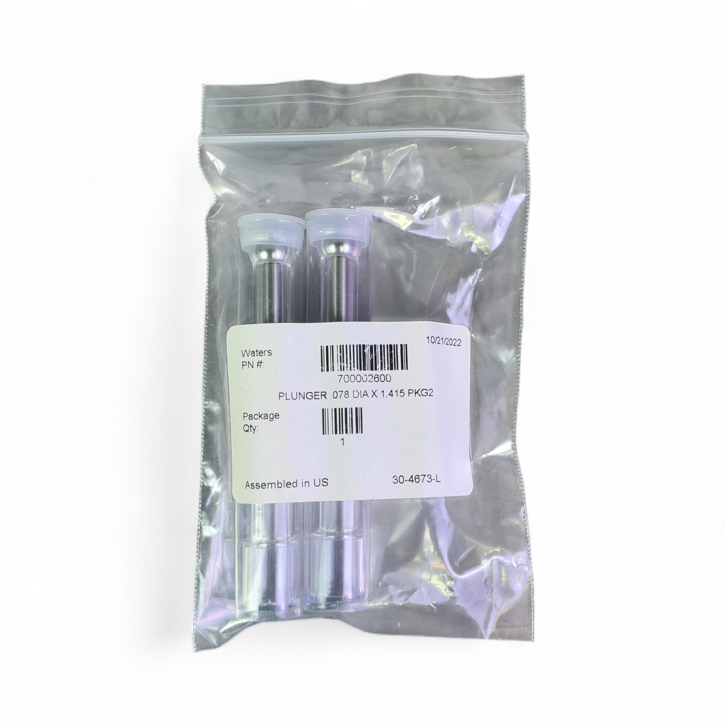 Waters 700002600 Acquity Pump Head Plunger Seal Lot of 2 .078 DIA (Best Offer!) | Mr. Scientific - Image 1