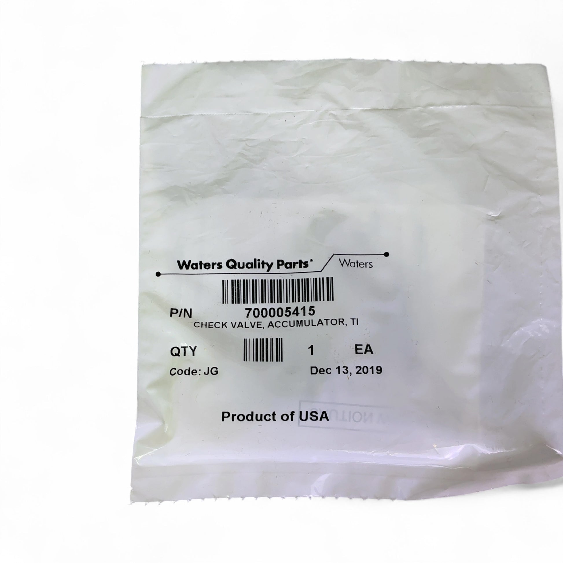 Waters 700005415 Acquity Replacement Biocompatible i2V Cartridge Check Valve Accumulator  | Ships Fast from Mr. Scientific - Image 2