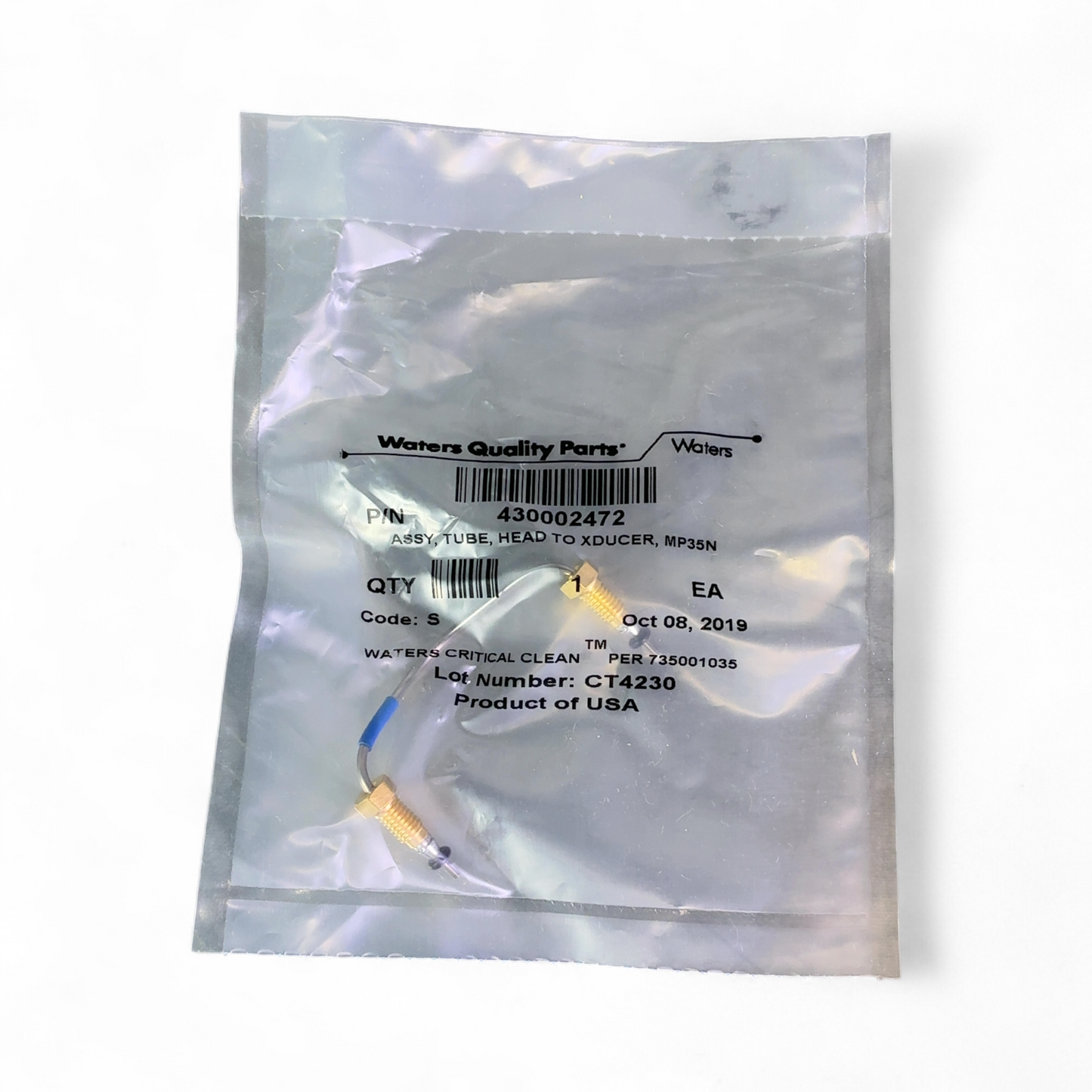 Waters Head to Transducer Tubing Assembly MP35N 430002472 Lot of 2 | Safe & Secure Shipping - Image 5