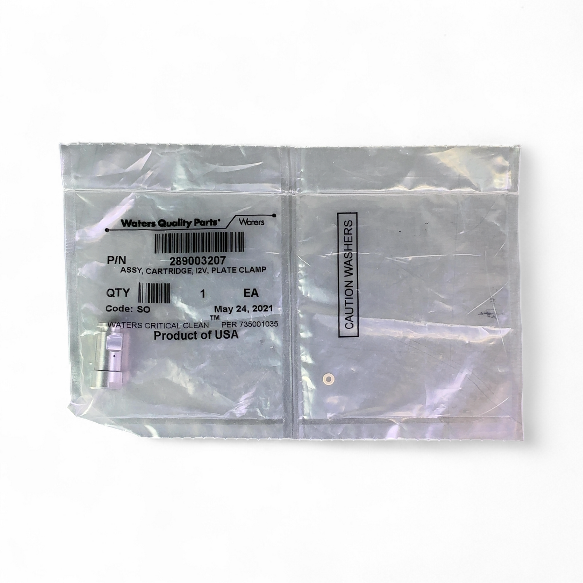 Waters i2V Cartridge Assembly Plate Clamp 700005165 289003207 | Safe & Secure Shipping - Image 1