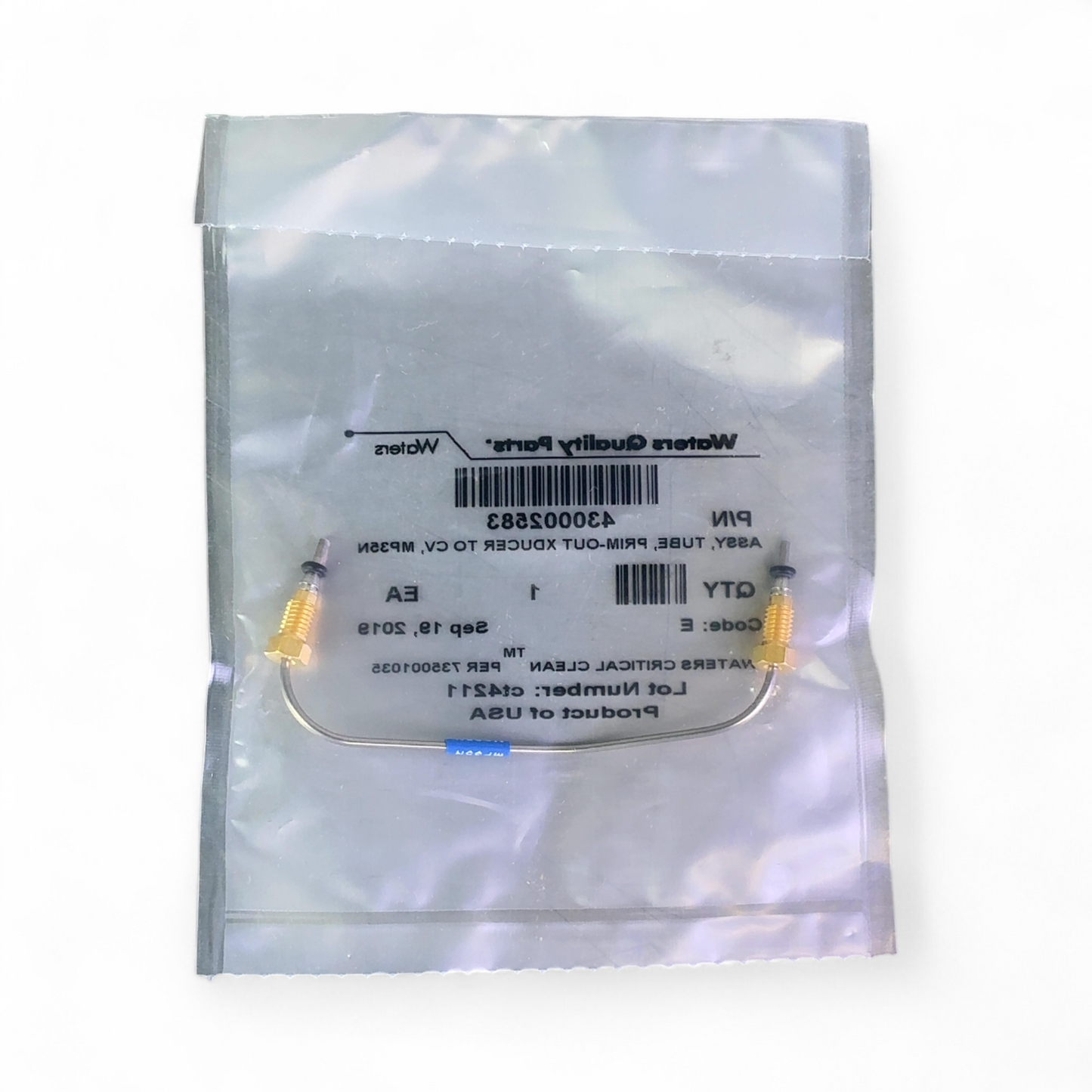 Waters Transducer to Check Valve Tubing Assembly MP35N 430002583 | Safe & Secure Shipping - Image 2