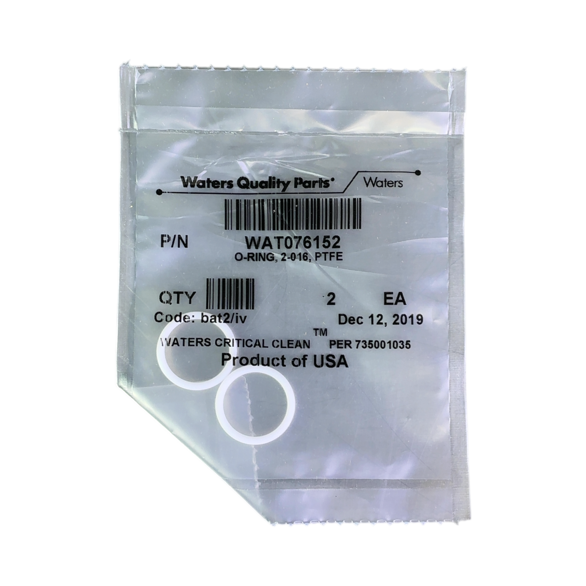 Waters WAT076152 O-Ring FEP PTFE 2-016 for Acquity Solvent Manager Pump Heads | Order Direct and Save - Image 10