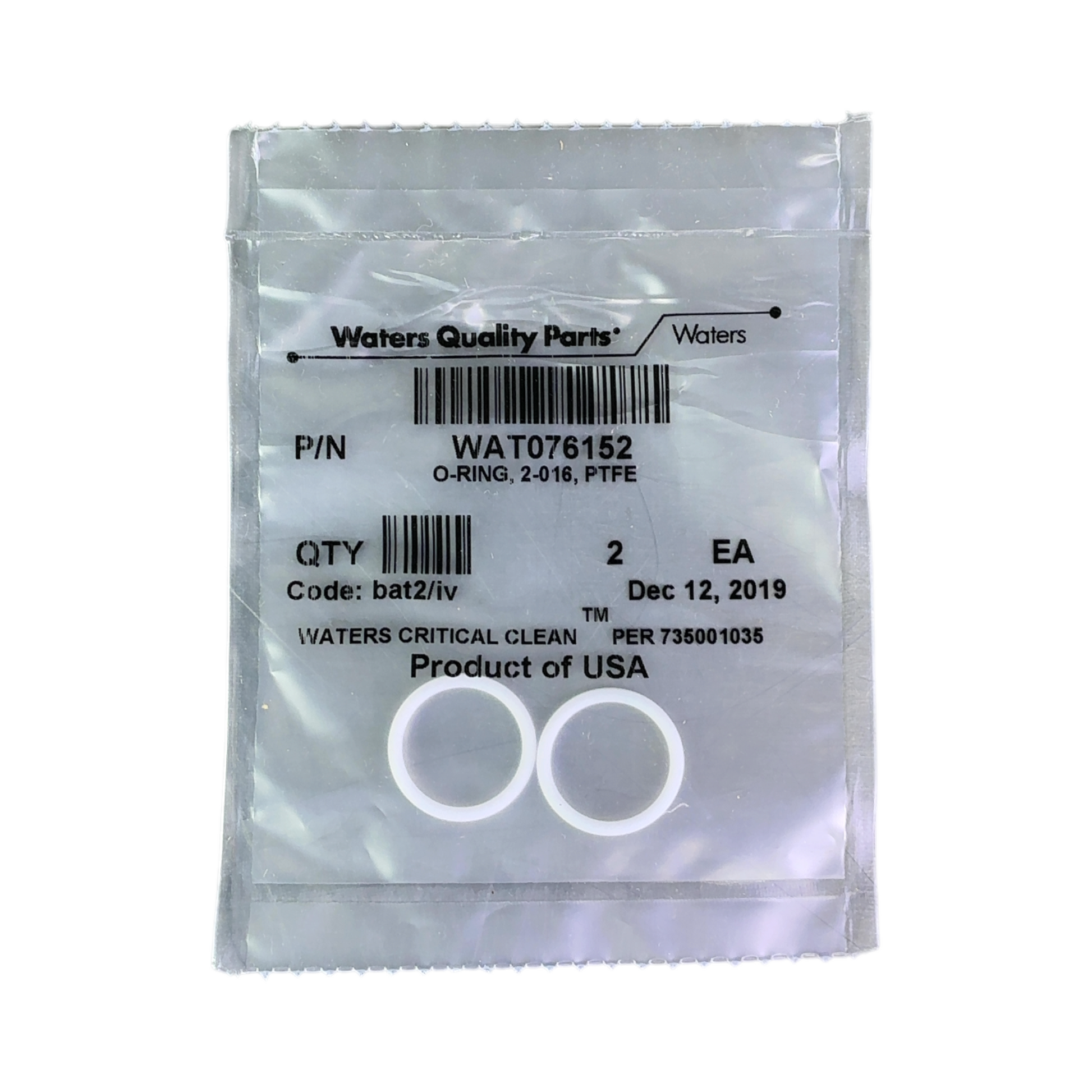 Waters WAT076152 O-Ring FEP PTFE 2-016 for Acquity Solvent Manager Pump Heads | Order Direct and Save - Image 12