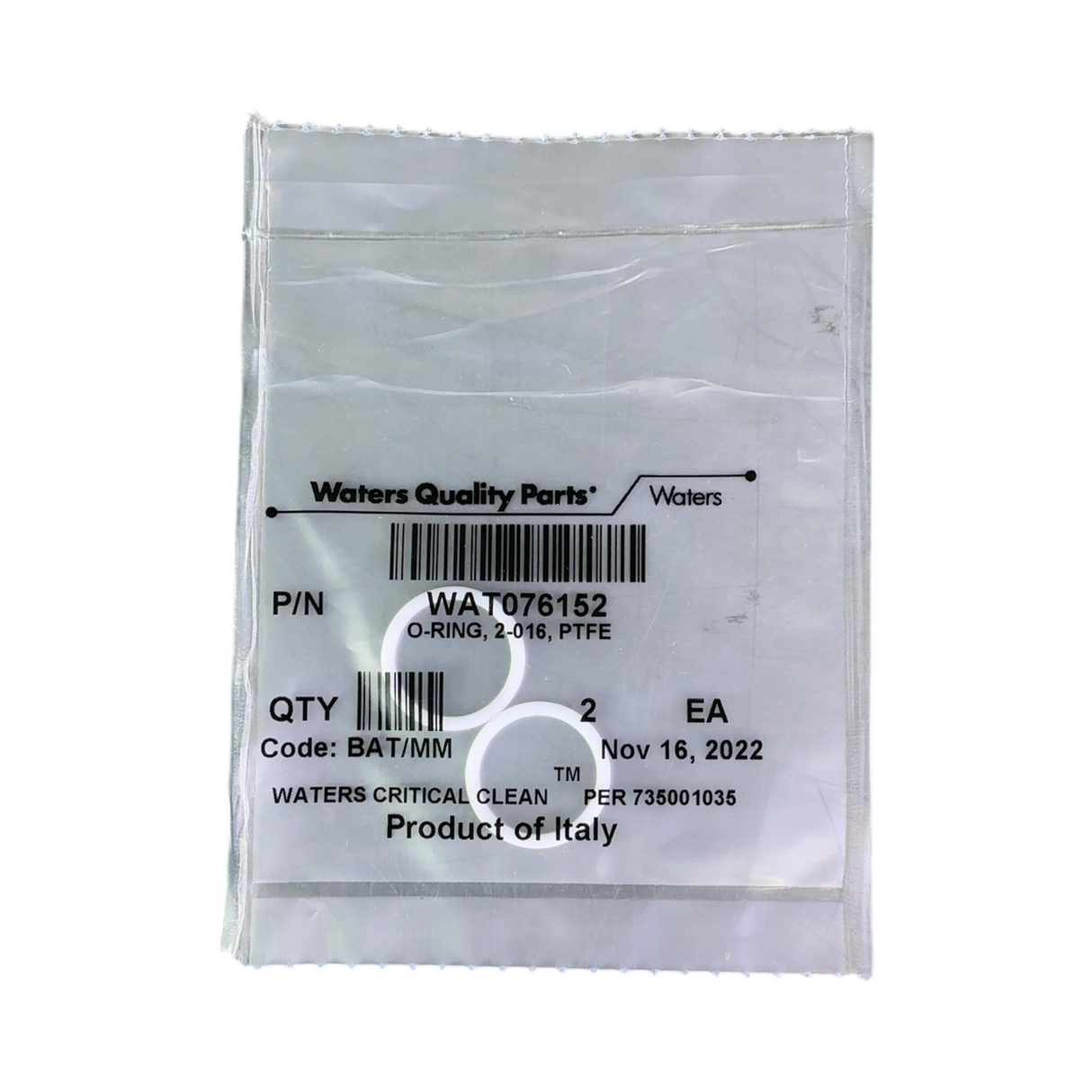 Waters WAT076152 O-Ring FEP PTFE 2-016 for Acquity Solvent Manager Pump Heads | Order Direct and Save - Image 2