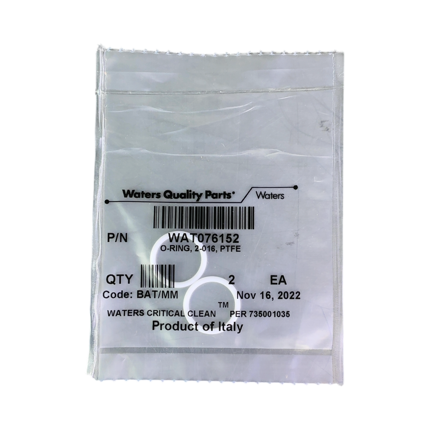 Waters WAT076152 O-Ring FEP PTFE 2-016 for Acquity Solvent Manager Pump Heads | Order Direct and Save - Image 2