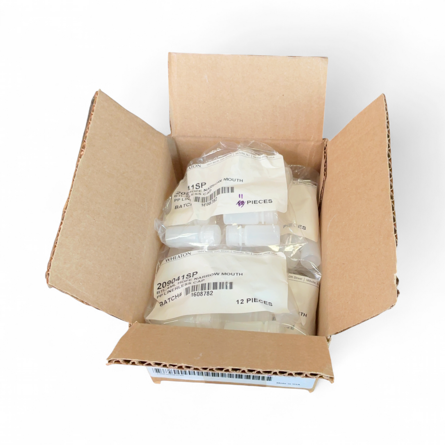 Wheaton 4mL HDPE Narrow Mouth Bottles w PP Linerless Caps 209041SP (BO!) | Safe & Secure Shipping - Image 1