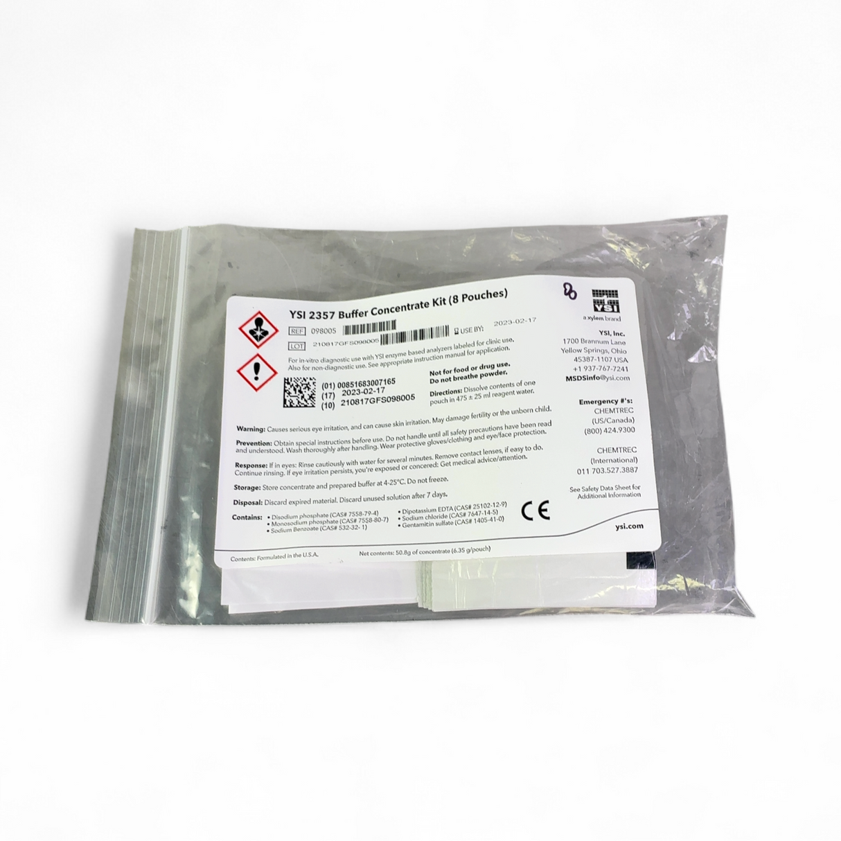 YSI 2357 098005 Buffer Concentrate Pouches Lot of 46 EXPIRED | Mr. Scientific - Image 2
