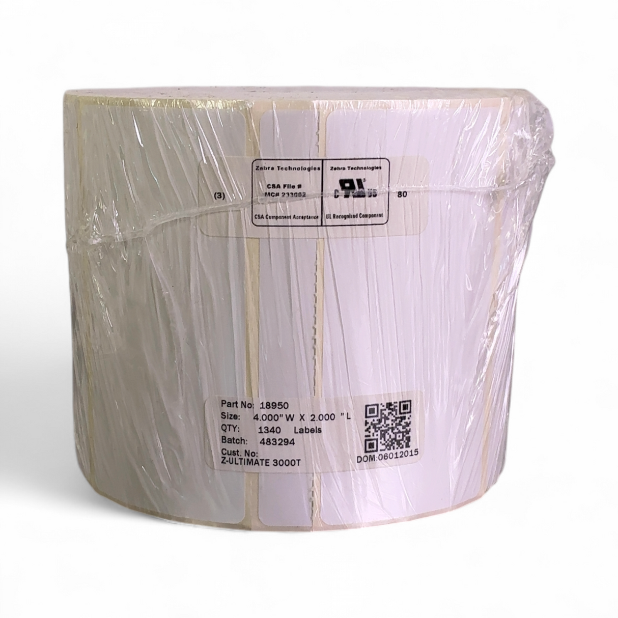 Zebra Technologies 18950 Z-ULTIMATE 3000T Thermal Transfer Polyestor Barcode Labels | Ships Fast from Mr. Scientific - Image 2